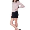 Girls Tractr Skort | Color Suede Button Up Skort Black