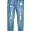 Girls Tractr Distressed | Hi Rise Distressed Weekender Indigo