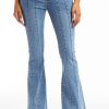 Women Tractr Flare | Mid Rise Sexy Flare Front Panel Jean In Indigo