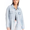 Women Tractr Oversized | Oversize Shirt Jacket | Tractrjeans Indigo