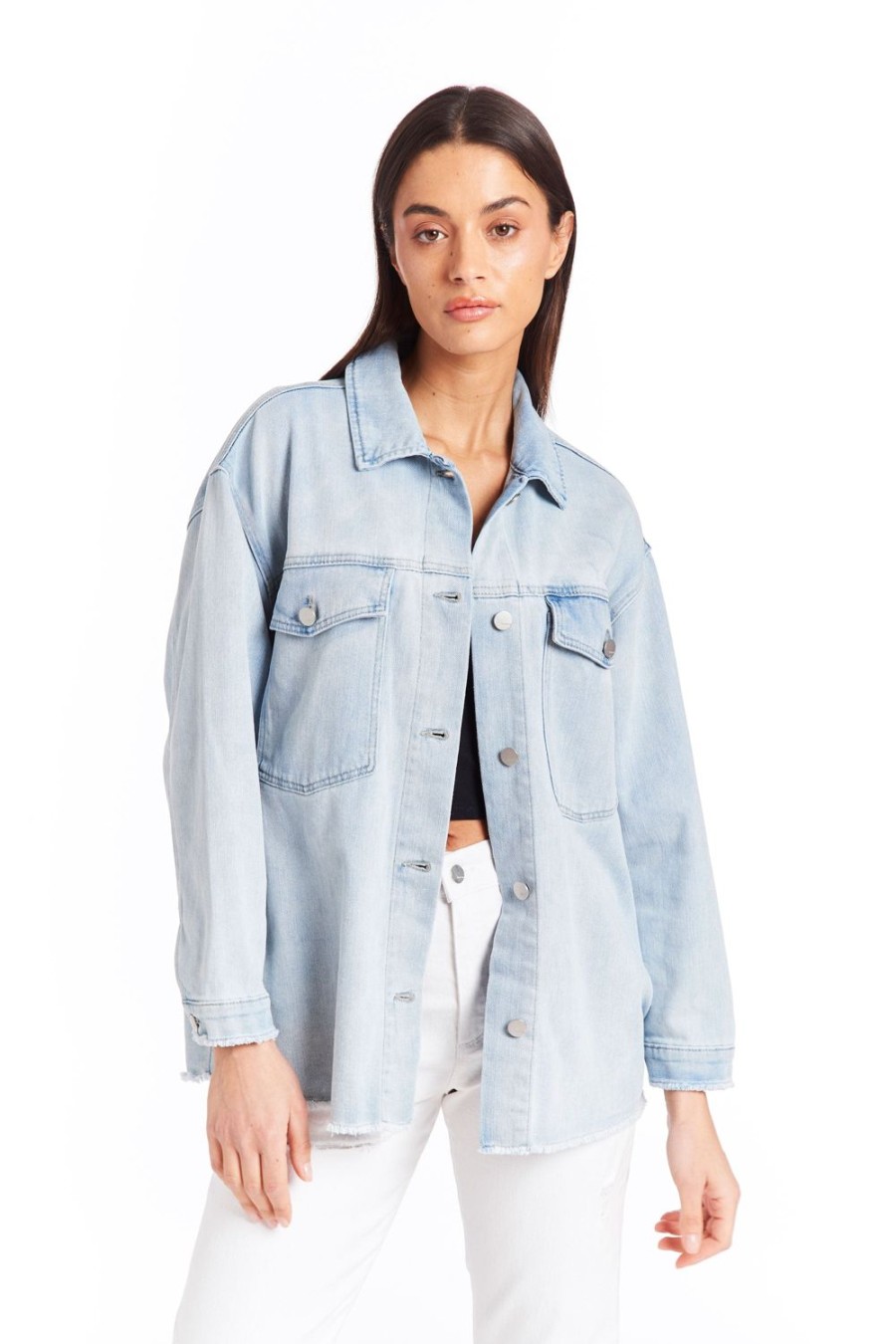 Women Tractr Oversized | Oversize Shirt Jacket | Tractrjeans Indigo