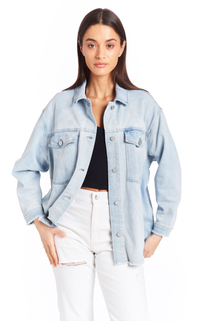 Women Tractr Oversized | Oversize Shirt Jacket | Tractrjeans Indigo