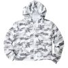 Girls Tractr Hoodie | Camo French Terry Zip Up Hoodie White Camo