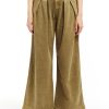 Women Tractr Wide Leg | Pleated Wide Trouser Olive