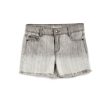 Girls Tractr Cut Off | Brittany - Mini Roll Hem Shorts In Grey