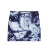 Girls Tractr Mini | Lisa Basic Mini French Terry Tie Dye Skirt Blue