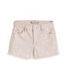 Girls Tractr Mid Rise | Brittany - Star Print Color Short With Fray Hem Pink