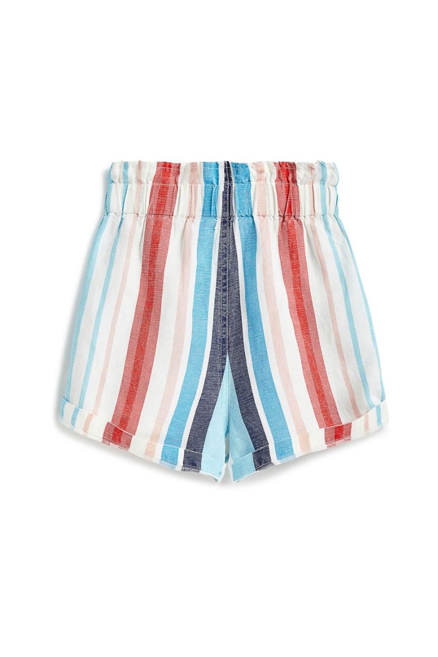 Girls Tractr High Rise | High Rise Jogger Short With Roll Cuff Stripe