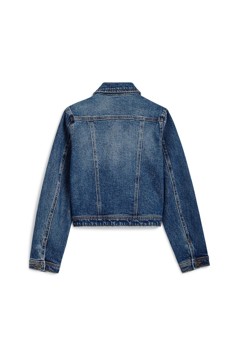 Girls Tractr Denim | Loretta - Basic Denim Jacket In High Tide