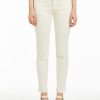 Women Tractr High Rise | High Rise Slim Straight Jean In Cream