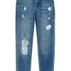 Girls Tractr Distressed | High Rise Distressed Weekender Pants In Blue Dreams