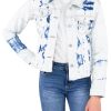 Girls Tractr Denim | Relax Cropped Jacket Tie Dye