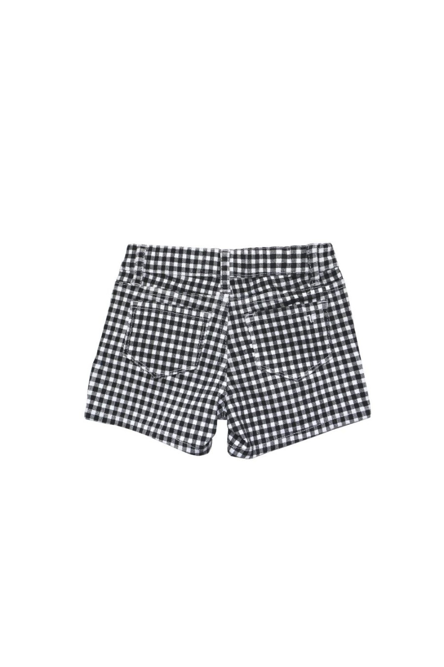 Girls Tractr Mid Rise | Gingham Printed Basic Short