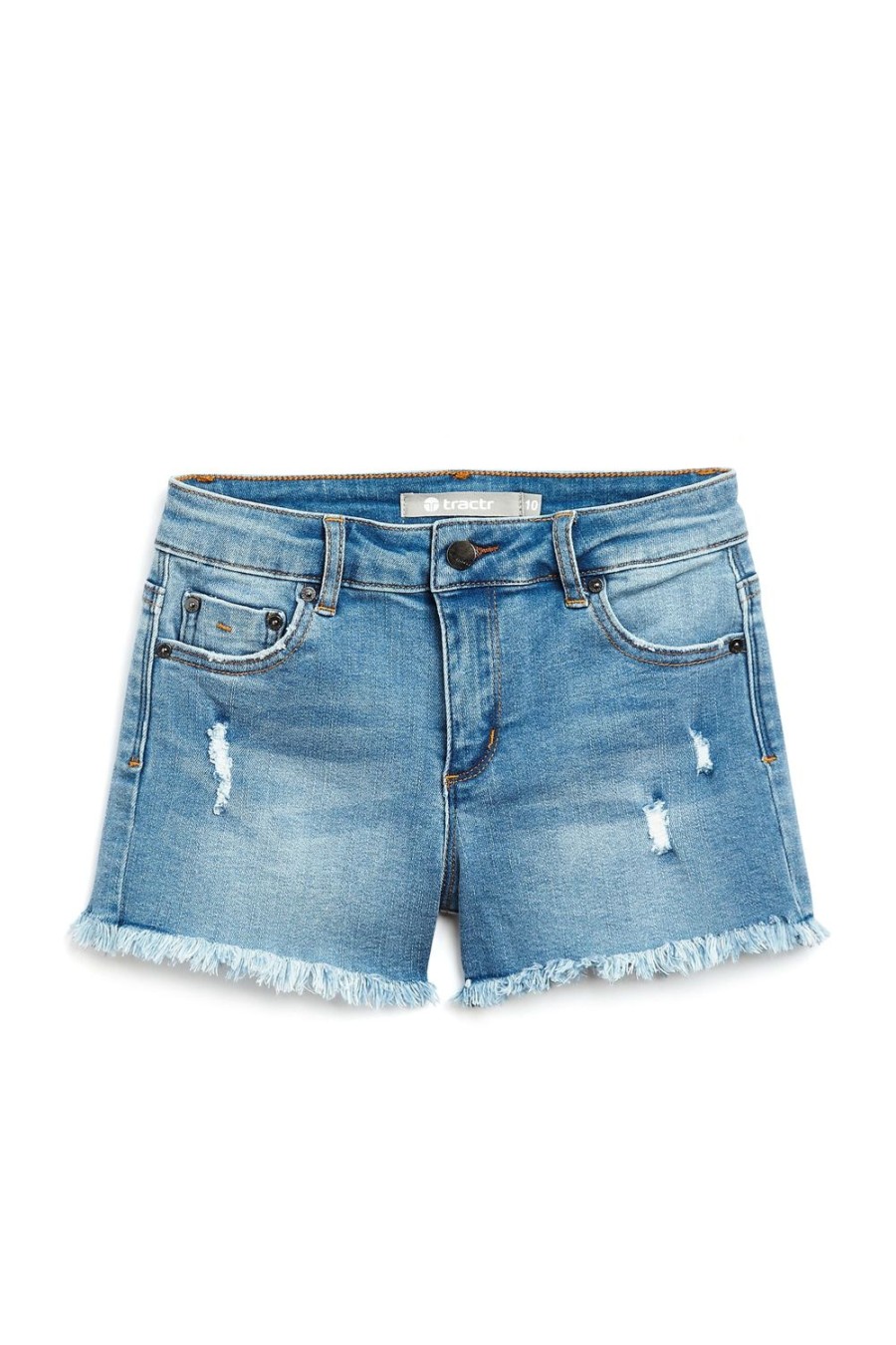 Girls Tractr Cut Off | Brittany 5 Pockets Fray Shorts In | Tractr Byron Bay