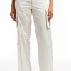 Women Tractr Cargo | Wide Leg Satin Cargo Pant