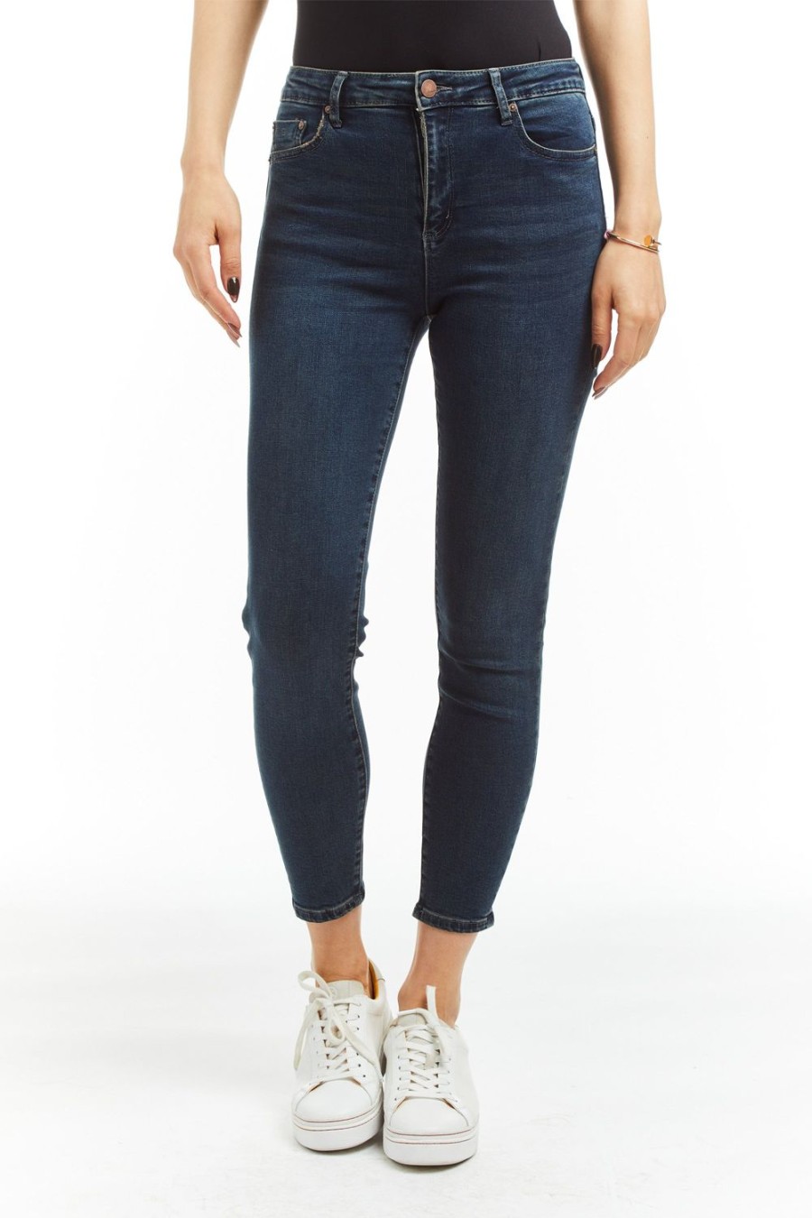 Women Tractr Ankle Length | Mona Cropped Skinny Indigo