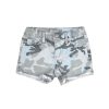 Girls Tractr Cut Off | Brittany - Fray Camo Shorts Grey