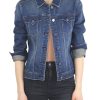 Women Tractr Denim | Loretta - Basic Denim Jacket In Indigo