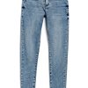 Girls Tractr Mid Rise | Diane - Embroidered Hem Skinny Indigo